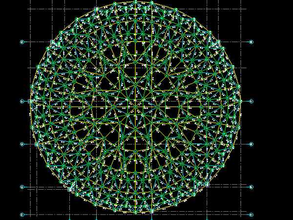 果洛明光正元广场圆形网架